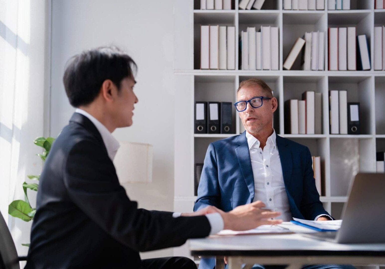 Two men in a business meeting